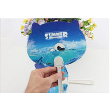 Ventiladores baratos de la mano del regalo plástico de la promoción del verano de la promoción barata del verano pequeños